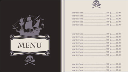 Cartoon Menus 05 - vector material