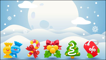 Christmas festival material 03 - vector material