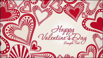 Valentine background 04 - vector material