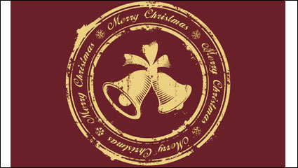 Beautiful Christmas bells background 03 - vector material