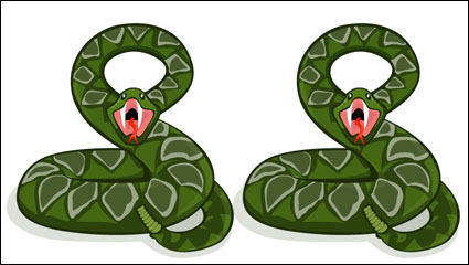 Hand-drawn cartoon snake 03 - vector material