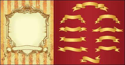 Ribbons, borders vector