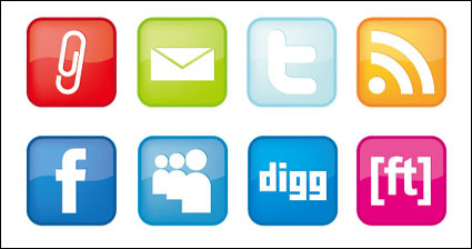 web2.0 button icon vector material