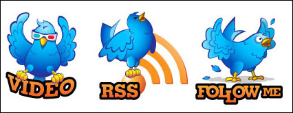 Twitter Bird icon vector material