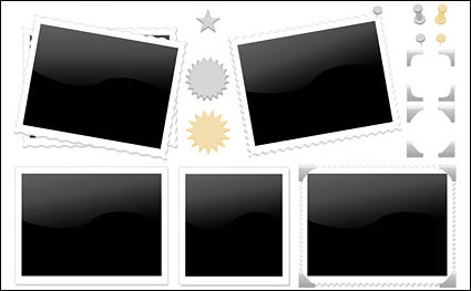 Photo stamps icon vector material