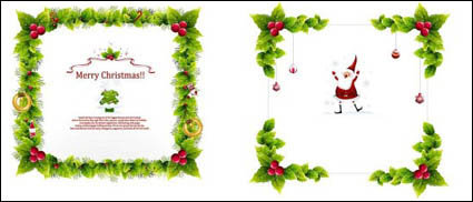 Christmas wreath Vector Borders