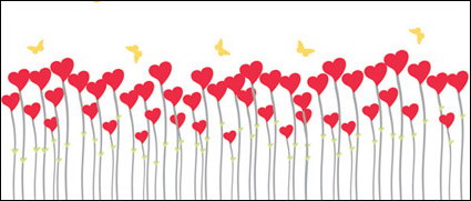 Butterfly Heart-shaped vector material