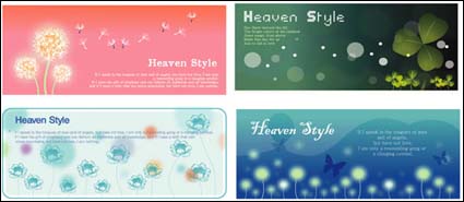 Flower Plants banner vector