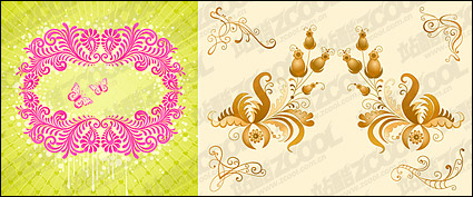 Classical style pattern vector material