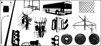 Go Media produced vector material - urban public facilities