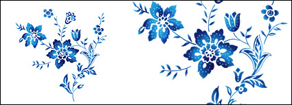 Hand-painted flowers layered material psd-5